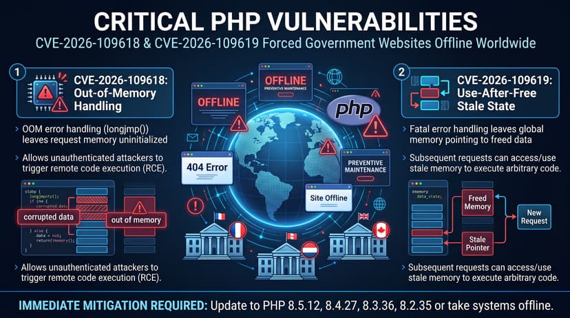 Two PHP bugs knock government websites offline worldwide